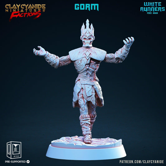 Gorm White Runner Miniature | Clay Cyanide | Tabletop Gaming | DnD Miniature | Dungeons and Dragons DnD 5e - Plague Miniatures shop for DnD Miniatures