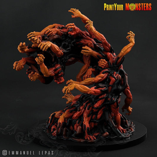 Gortha, the Shadow Worm Miniature | Limb-Clad Horror from the Void | 75mm Base - Plague Miniatures