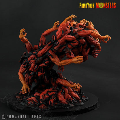 Gortha, the Shadow Worm Miniature | Limb-Clad Horror from the Void | 75mm Base - Plague Miniatures