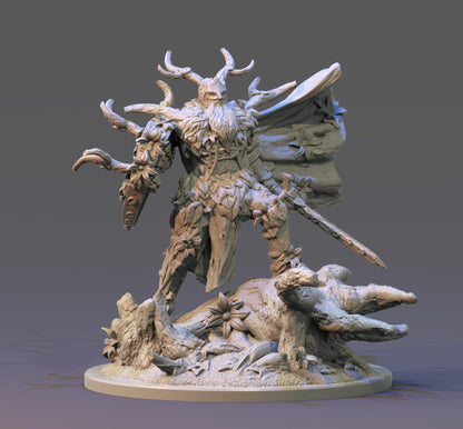 Green Knight Miniature for DnD 5e | Legendary Fantasy Figure for Tabletop Role-Playing | 32mm Scale - Plague Miniatures