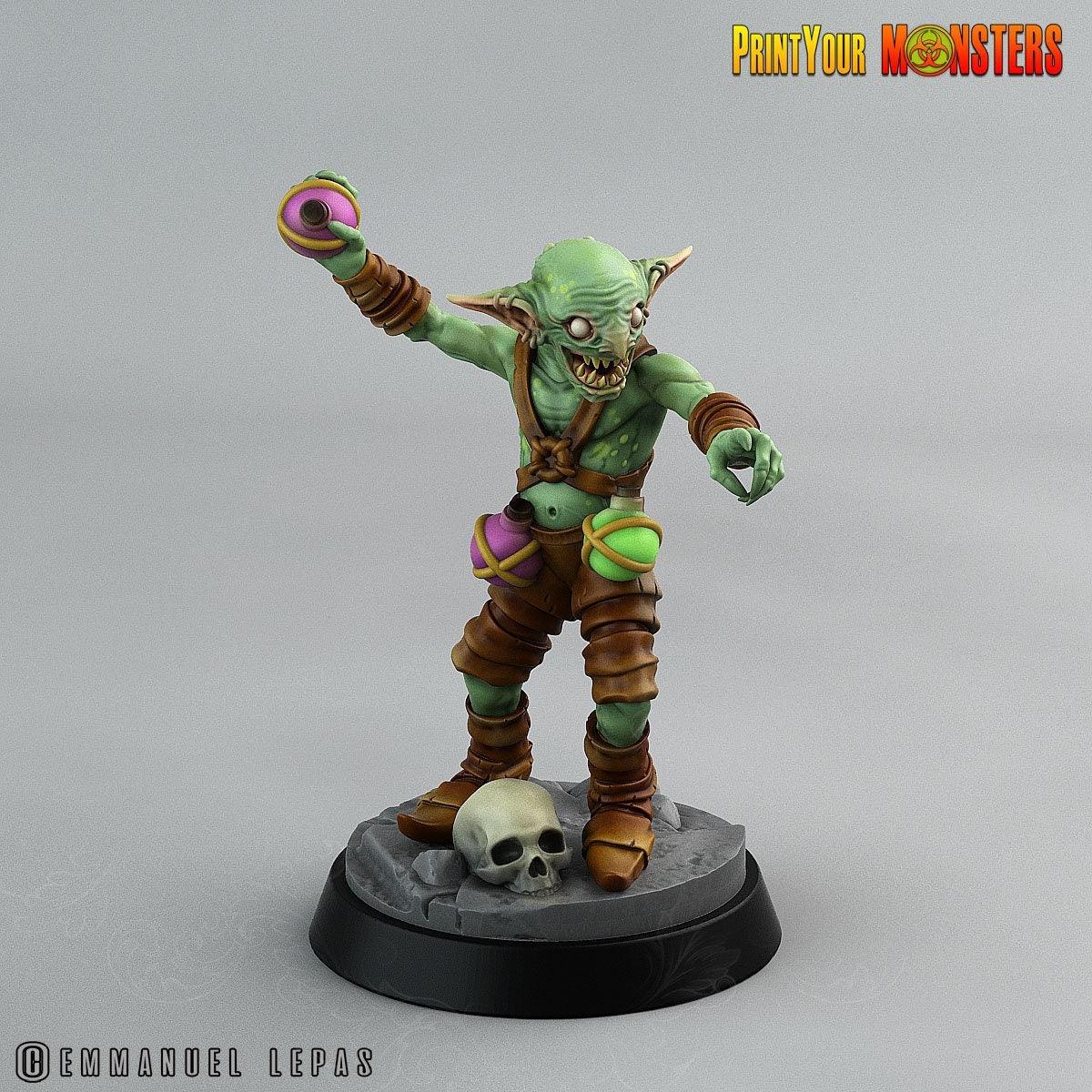 Grenade Goblin Miniature | Explosive Menace for Tabletop Games - Plague Miniatures