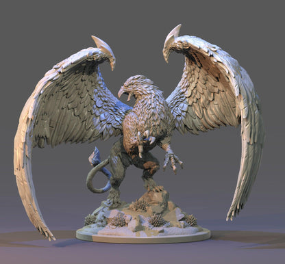Griffin Miniature for DnD 5e | Majestic Fantasy Creature for Tabletop Adventures | 32mm Scale - Plague Miniatures
