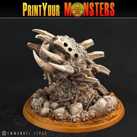 Ground Bone Worm Miniatures | Dungeons and Dragons Worm Monster Miniature - Plague Miniatures shop for DnD Miniatures