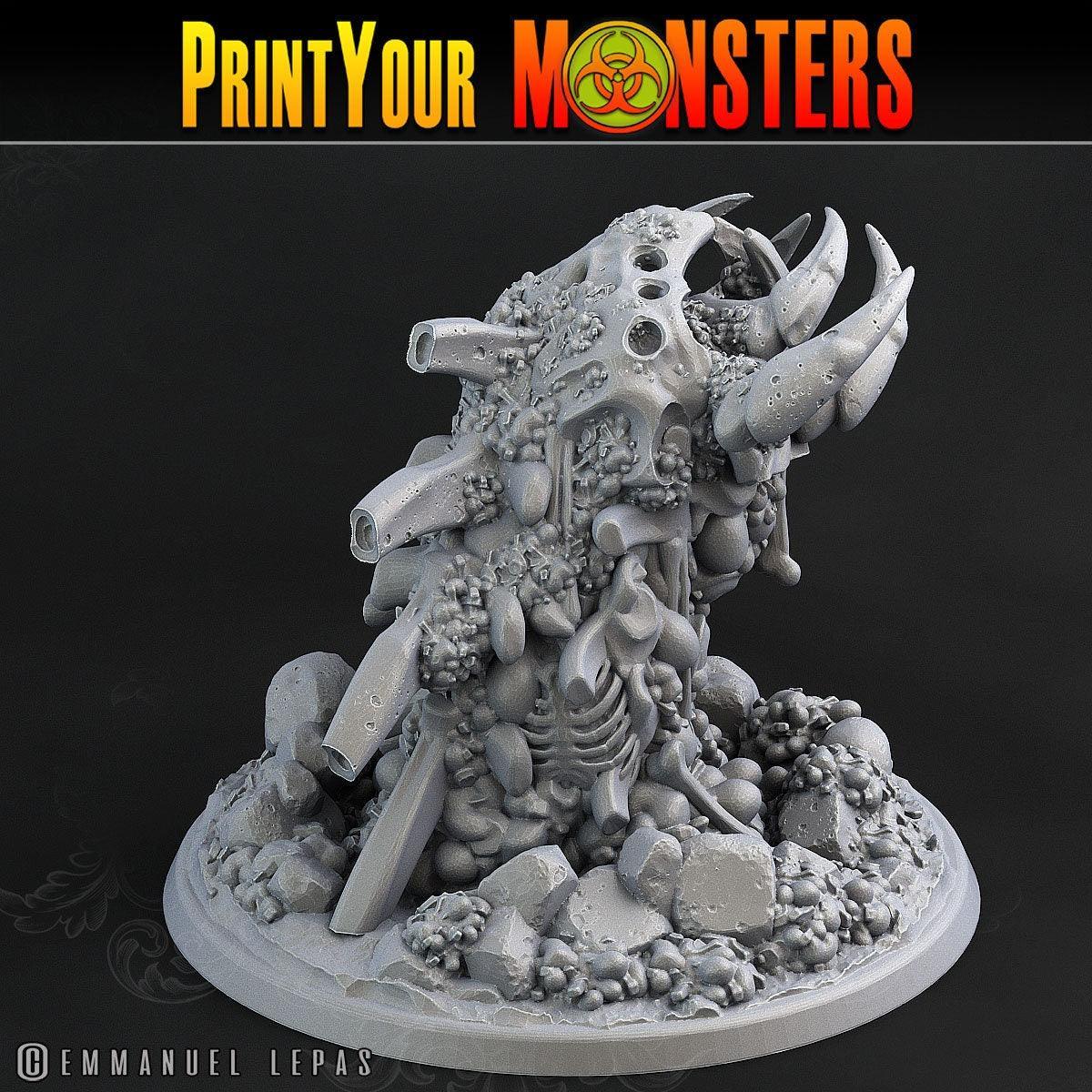 Ground Bone Worm Miniatures | Dungeons and Dragons Worm Monster Miniature - Plague Miniatures