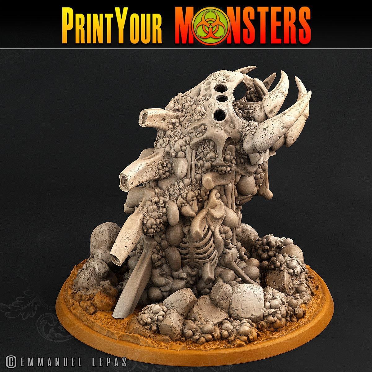 Ground Bone Worm Miniatures | Dungeons and Dragons Worm Monster Miniature - Plague Miniatures