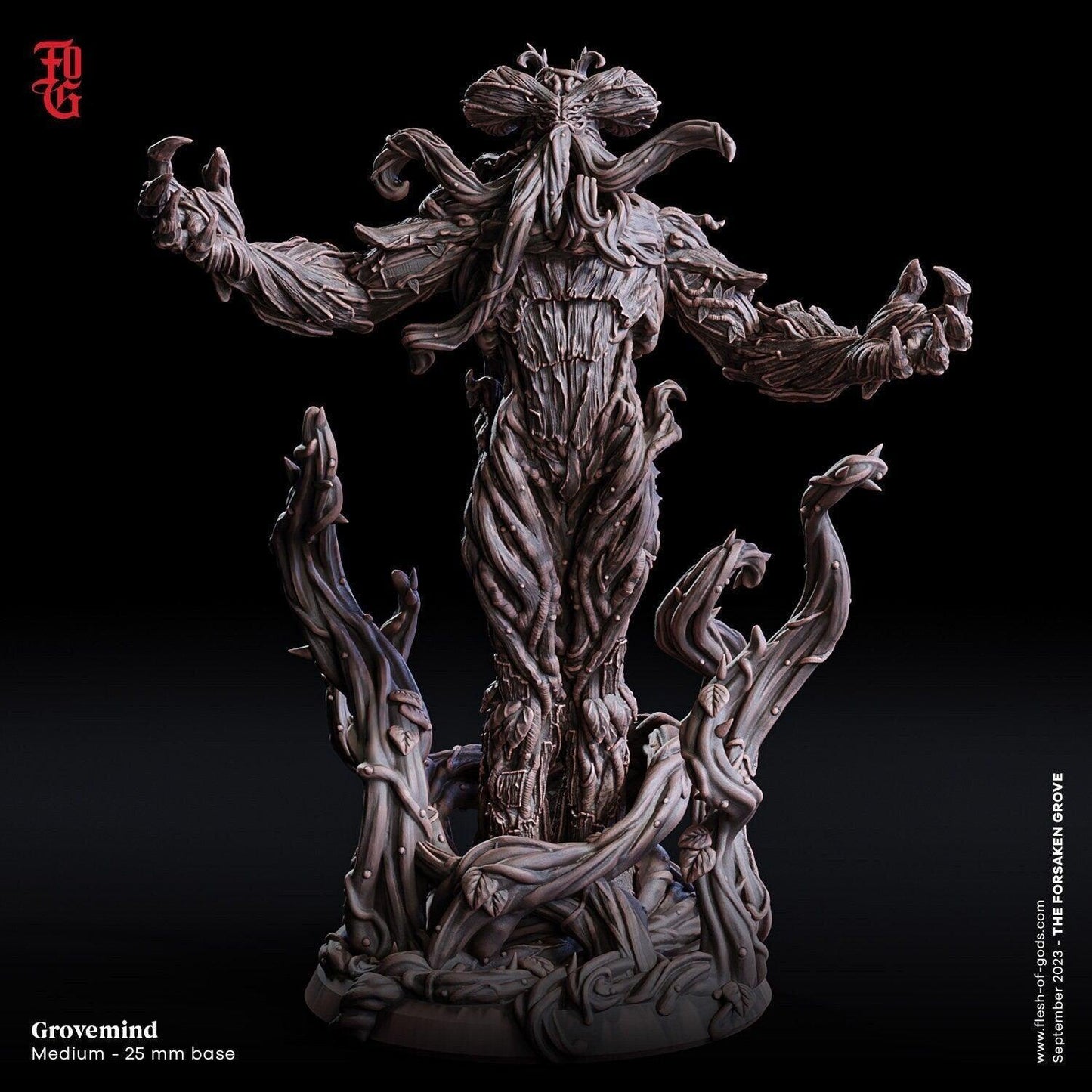 Grovemind Miniature | Mysterious Fey Monstrosity for DnD Adventures | 32mm Scale - Plague Miniatures