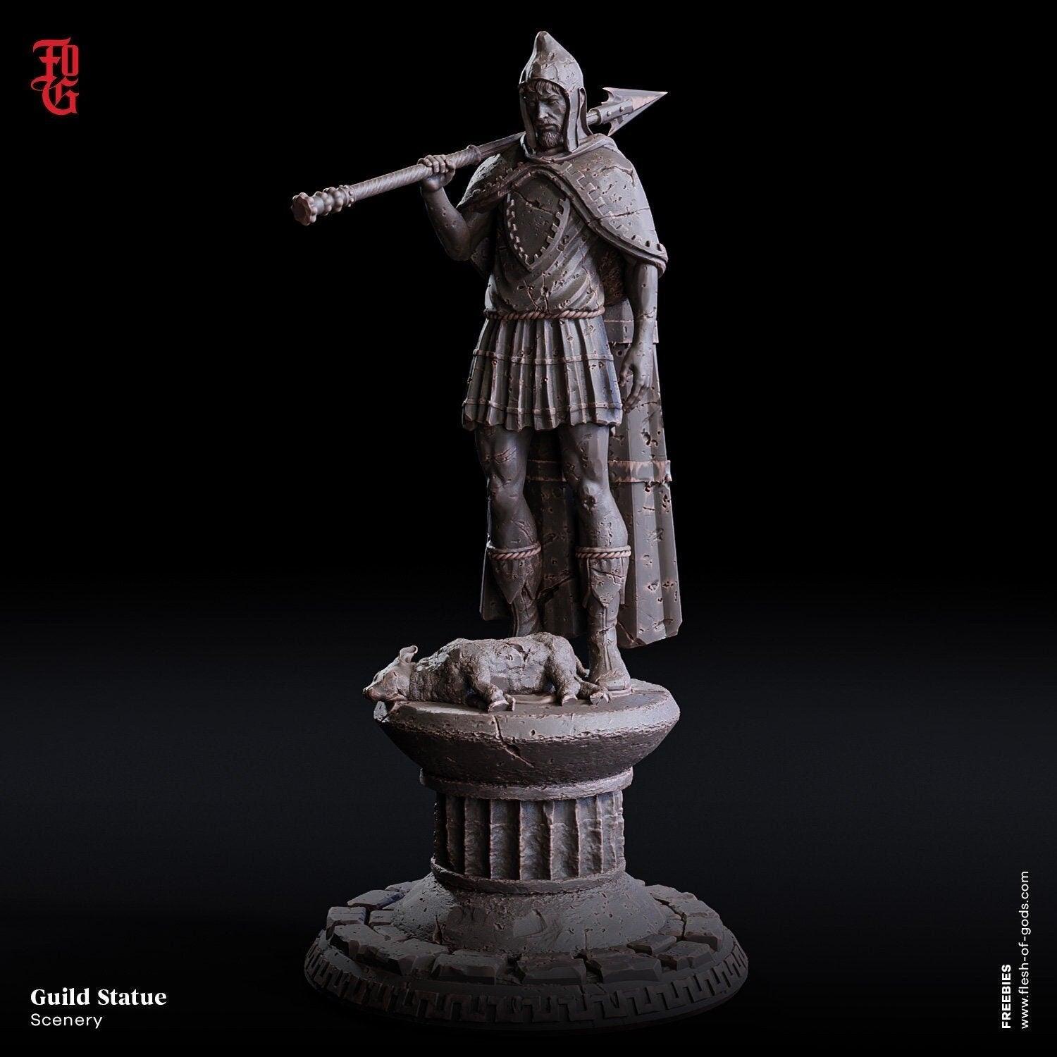Guild Monument Miniature | Terrain for Dungeons and Dragons | 50mm Base - Plague Miniatures