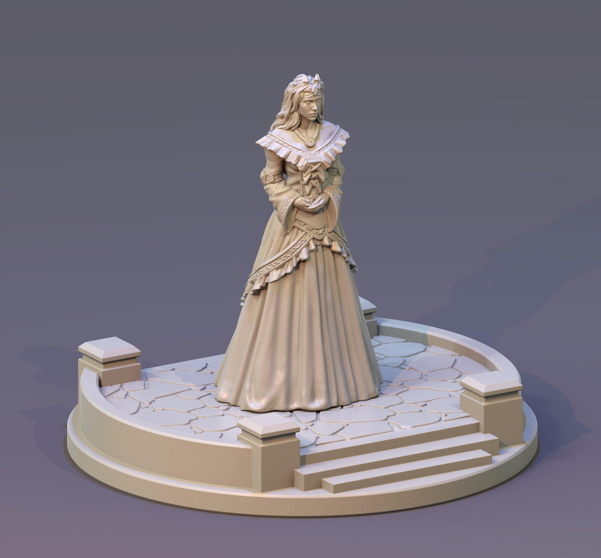 Guinevere Female Miniature | Legendary Figure from the King Arthur Mythos for Tabletop RPGs | 32mm Scale - Plague Miniatures
