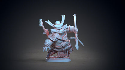 Gum-Gum Pandafolk Warrior Miniature | Lively Pandaren for Tabletop RPGs | 32mm Scale - Plague Miniatures