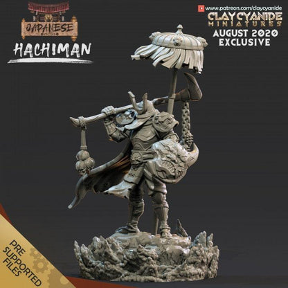 Hachiman Miniature | Respected Japanese War Deity Figurine | 32mm Scale - Plague Miniatures