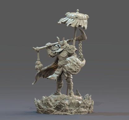 Hachiman Miniature | Respected Japanese War Deity Figurine | 32mm Scale - Plague Miniatures