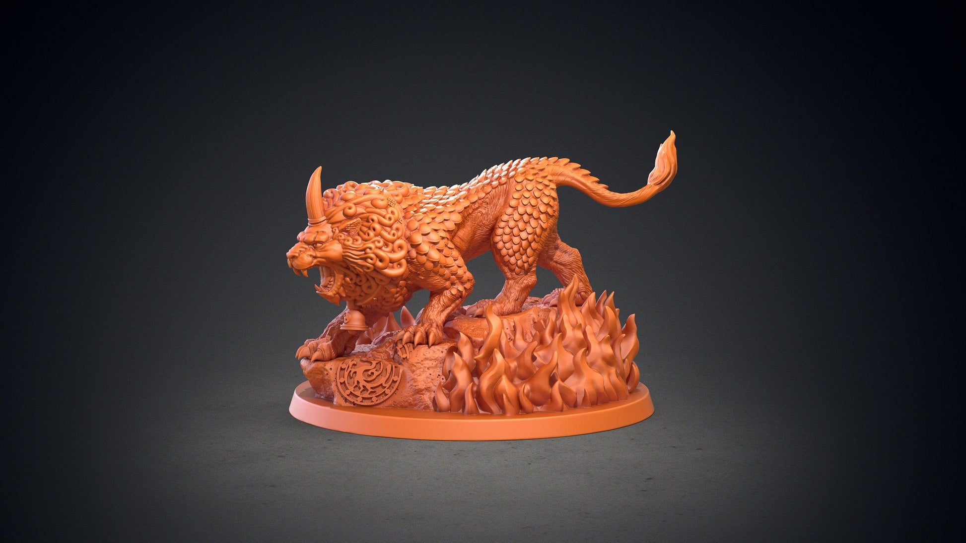 Haechi Miniature | Guardian Lion of Korean Mythology for Tabletop RPGs | 32mm Scale - Plague Miniatures