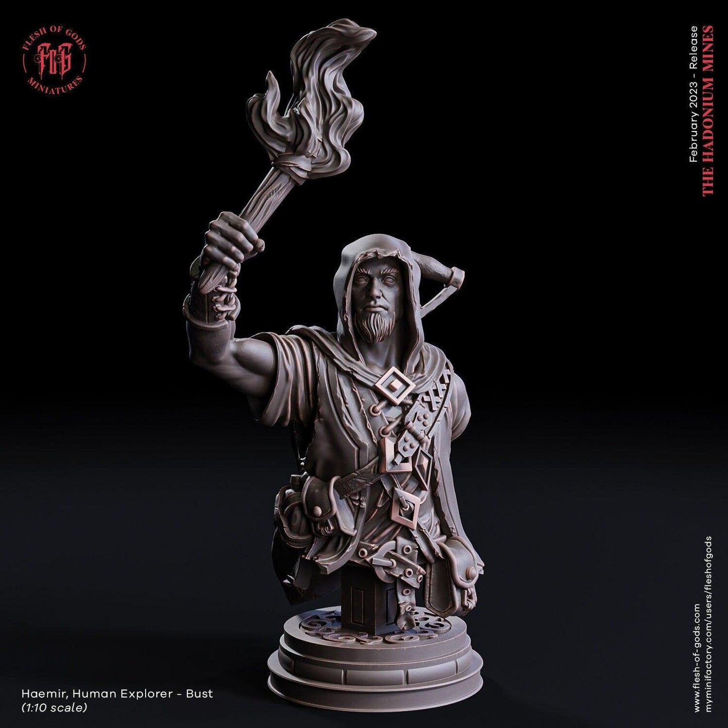 Haemir, Human Explorer Bust | Adventurous Collectible - Plague Miniatures