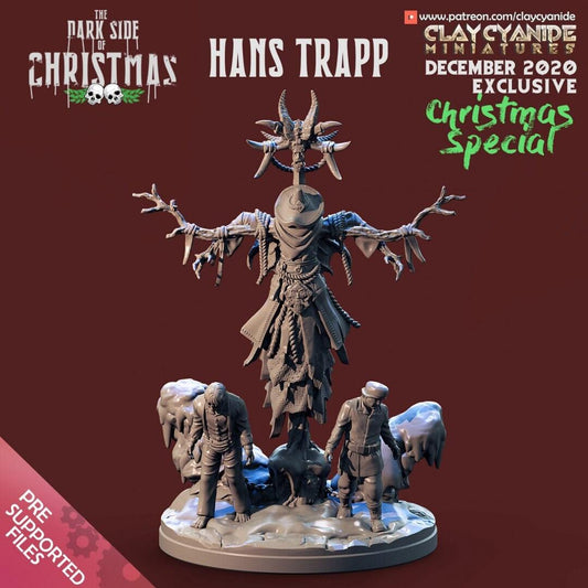 Hans Trapp Christmas Miniature | Dark Holiday Tabletop Figure | 32mm Scale - Plague Miniatures shop for DnD Miniatures