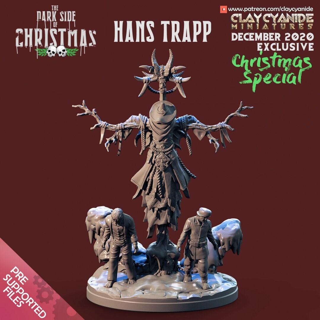 Hans Trapp Christmas Miniature | Dark Holiday Tabletop Figure | 32mm Scale - Plague Miniatures