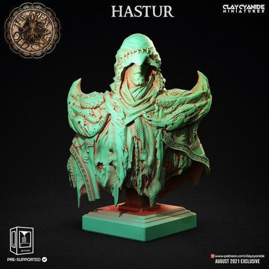 Hastur Bust Miniature Cthulhu Statue | Clay Cyanide | Great Old Ones | Tabletop Gaming DnD Miniature Dungeons and Dragons DnD monster manual - Plague Miniatures shop for DnD Miniatures