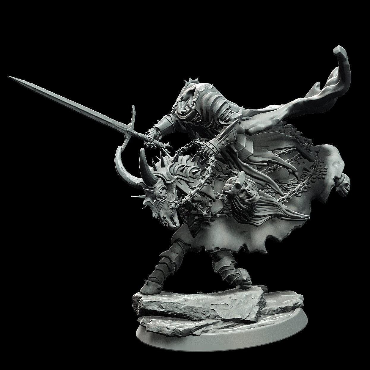 Headless Horseman Miniature 28mm scale Tabletop gaming DnD Miniature Dungeons and Dragons,dnd 5e - Plague Miniatures