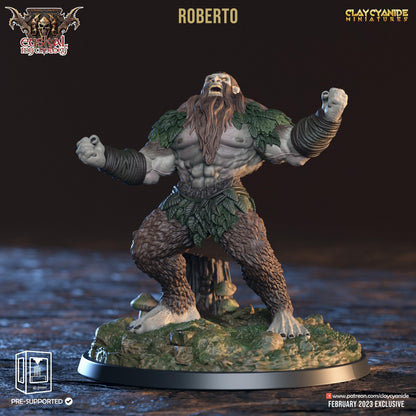 Hector, Forest Man Miniature | Guardian of the Woodlands - Basajaun Troll | 32mm Scale - Plague Miniatures