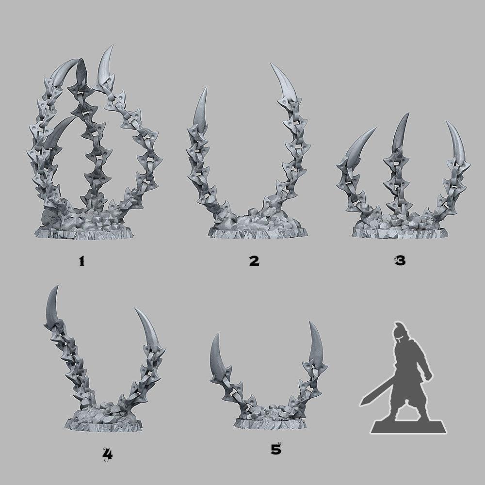 Hell Chain Claw Miniatures | Demonic Wargaming Terrain | 28mm or 32mm Scale - Plague Miniatures