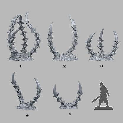Hell Chain Claw Miniatures | Demonic Wargaming Terrain | 28mm or 32mm Scale - Plague Miniatures