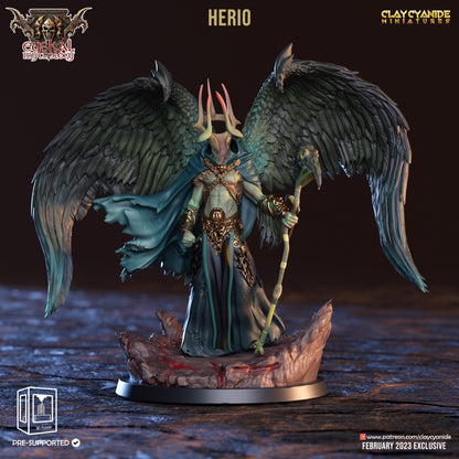 Herio, God of Death Demon Miniature | Harbinger of the Abyss | 32mm Scale - Plague Miniatures