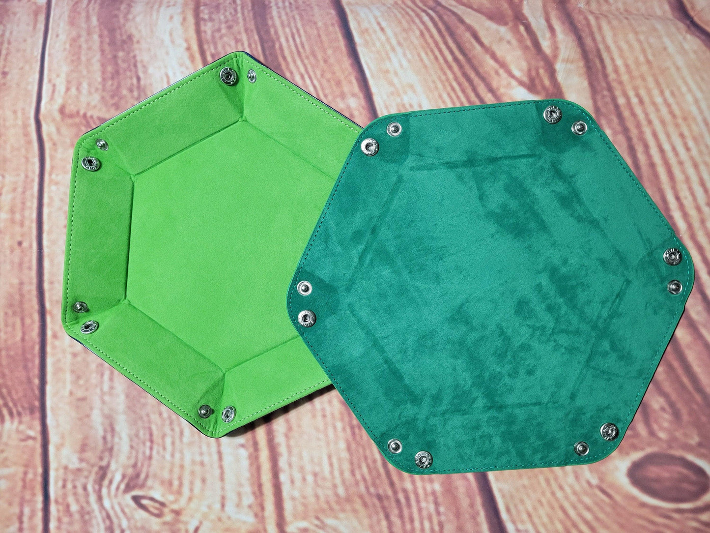 Hexagon Dice Tray, Foldable felt and leather dice tray for RPGs and all Tabletop gaming, Dice rolling tray custom dice tray - Plague Miniatures