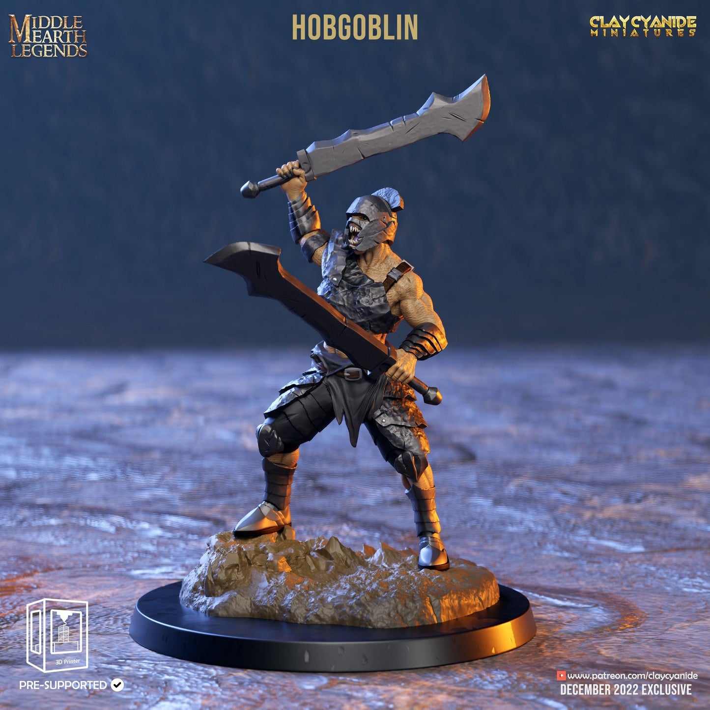 Hobgoblin Miniature: A Fearsome Goblin Figurine for Fantasy Adventures | 32mm Scale - Plague Miniatures shop for DnD Miniatures