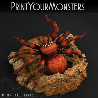 Hollowhaunt Tarantula Miniature Arachnid Faerun Miniature | Tabletop gaming | DnD Miniature | Dungeons and Dragons, DnD 5e monster miniature - Plague Miniatures