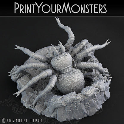 Hollowhaunt Tarantula Miniature Arachnid Faerun Miniature | Tabletop gaming | DnD Miniature | Dungeons and Dragons, DnD 5e monster miniature - Plague Miniatures
