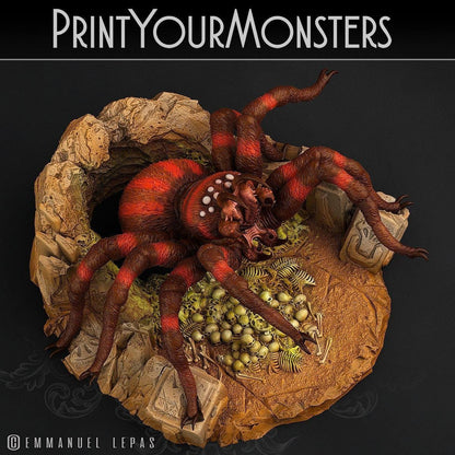 Hollowhaunt Tarantula Miniature Arachnid Faerun Miniature | Tabletop gaming | DnD Miniature | Dungeons and Dragons, DnD 5e monster miniature - Plague Miniatures