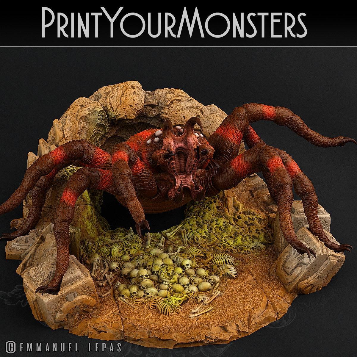 Hollowhaunt Tarantula Miniature Arachnid Faerun Miniature | Tabletop gaming | DnD Miniature | Dungeons and Dragons, DnD 5e monster miniature - Plague Miniatures
