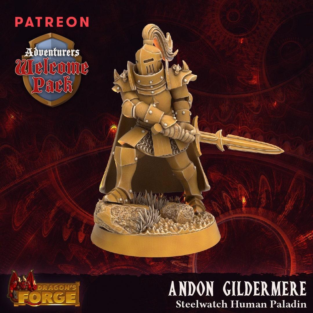 Human Paladin Miniature Fighter mini Soldier | 32mm Scale | Tabletop Gaming | DnD Miniature | Dungeons and Dragons - Plague Miniatures shop for DnD Miniatures