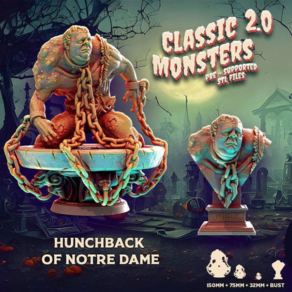 Hunchback of Notre Dame Miniature | Classic Monsters | 32mm 75mm 150mm Bust | DnD Miniature | Dungeons and Dragons DnD 5e Feature Film - Plague Miniatures