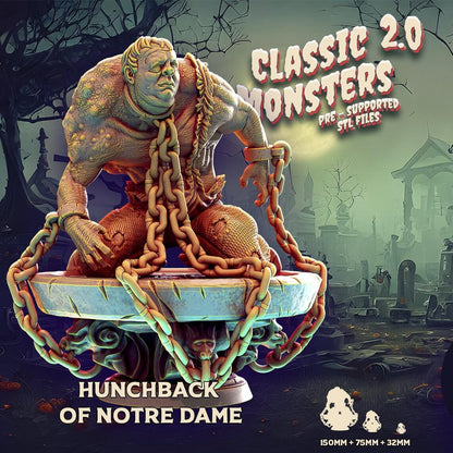 Hunchback of Notre Dame Miniature | Classic Monsters | 32mm 75mm 150mm Bust | DnD Miniature | Dungeons and Dragons DnD 5e Feature Film - Plague Miniatures