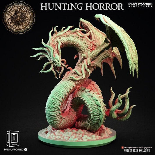 Hunting Horror Miniature | Clay Cyanide | Great Old Ones | Tabletop Gaming | DnD Miniature | Dungeons and Dragons | DnD 5e Cthulhu Statue - Plague Miniatures shop for DnD Miniatures