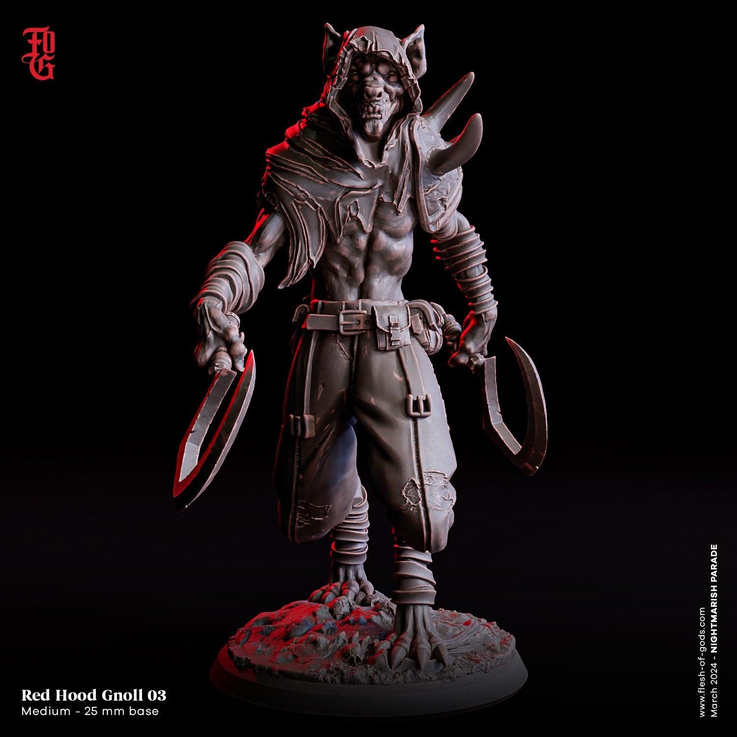 Hyena Monster Miniatures | Red Hood Gnoll Hybrids | 32mm Scale - Plague Miniatures