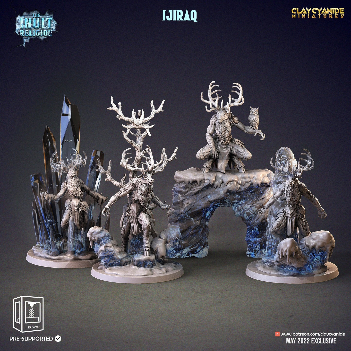 Ijiraq Monster Figure | DnD Miniature for Tabletop Gaming Adventures | 32mm Scale - Plague Miniatures