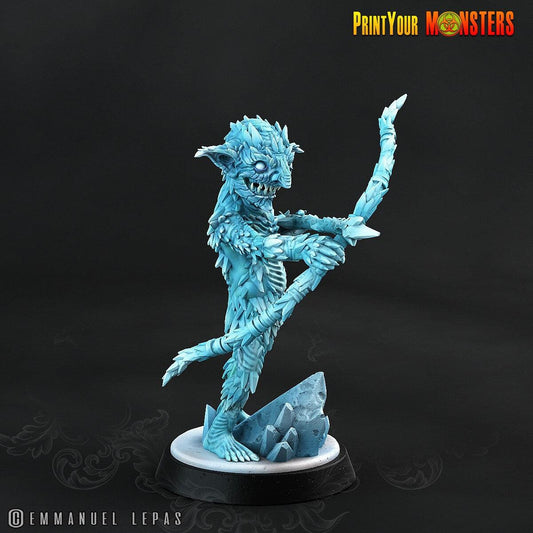 Frost Bow Wielder Miniature | Frozen Menace for Everfrost Campaigns - Plague Miniatures