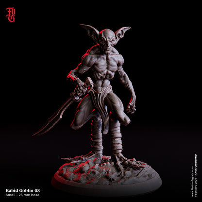 Rabid Goblin Miniature | Menacing Mischief from the Shadows | 32mm Scale - Plague Miniatures