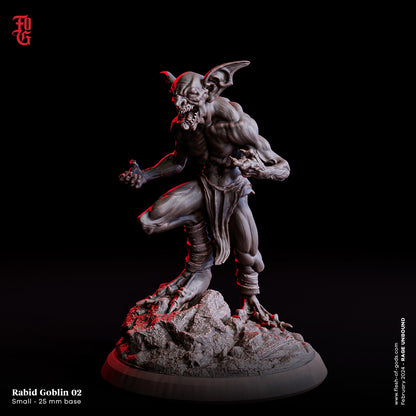 Rabid Goblin Miniature | Menacing Mischief from the Shadows | 32mm Scale - Plague Miniatures
