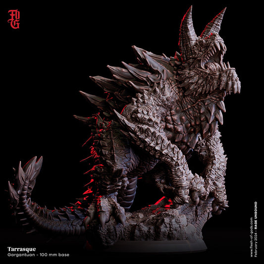 Tarrasque Miniature | Colossal Boss Monster for DnD 5e Giant Monstrosity | 100mm Base - Plague Miniatures