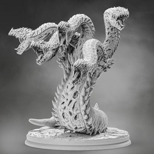 Krakax, Eternal Hunger Miniature | Hydra Monstrosity of Unending Devouring - Plague Miniatures