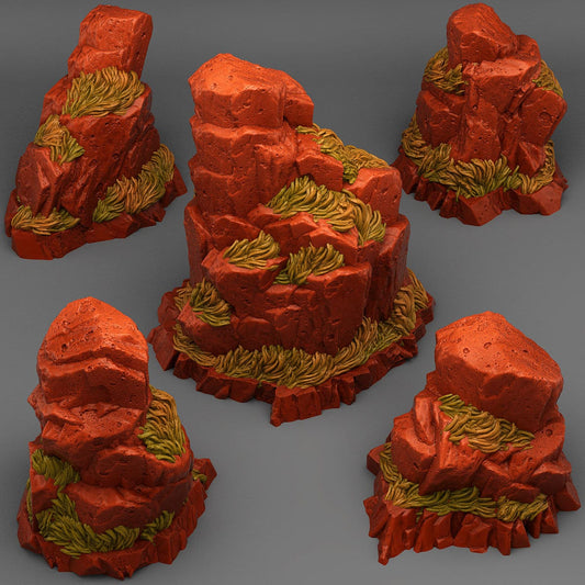 Red Giant Rock Terrain Miniatures | Wargaming Terrain - Plague Miniatures