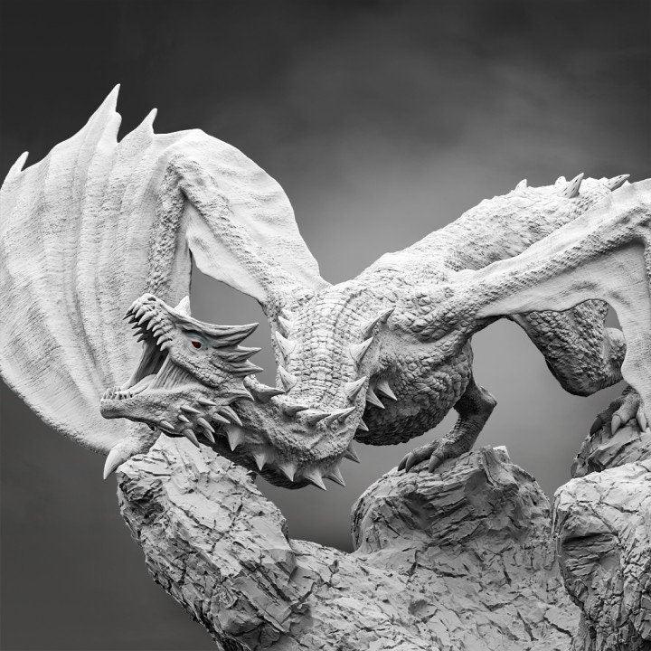 Teraxes, Infernal Wyvern Miniature | Dragon Aberration Monstrosity - Plague Miniatures