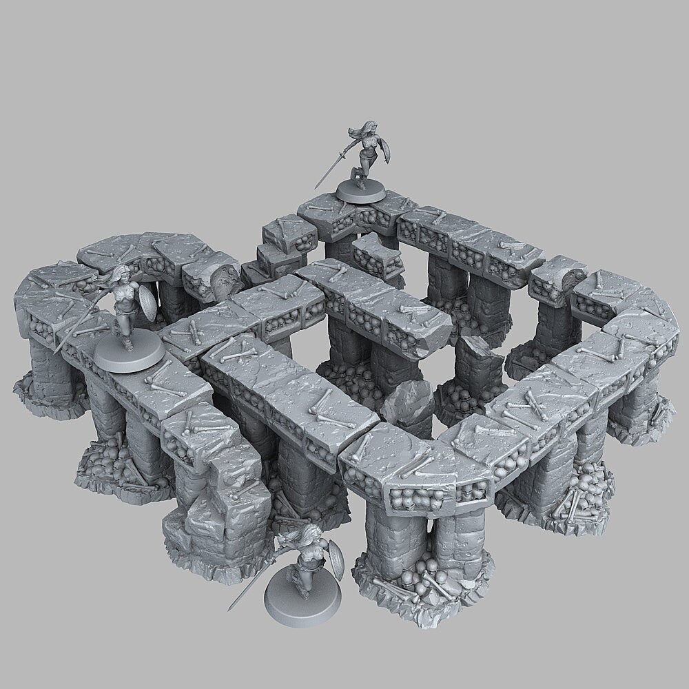 Catacomb Modular Bridge Miniatures | Wargaming Terrain Set - Plague Miniatures