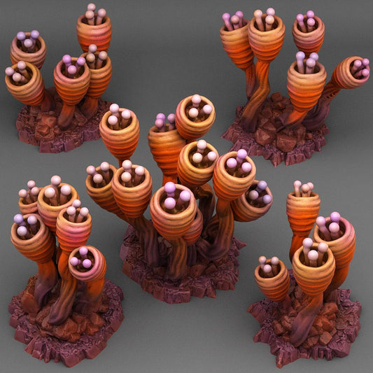 Alien Anemone Miniatures | Extraterrestrial Terrain for Dungeons and Dragons - Plague Miniatures