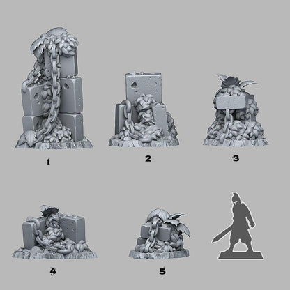 Spring Ruin Miniature Set | Wargaming Terrain - Plague Miniatures