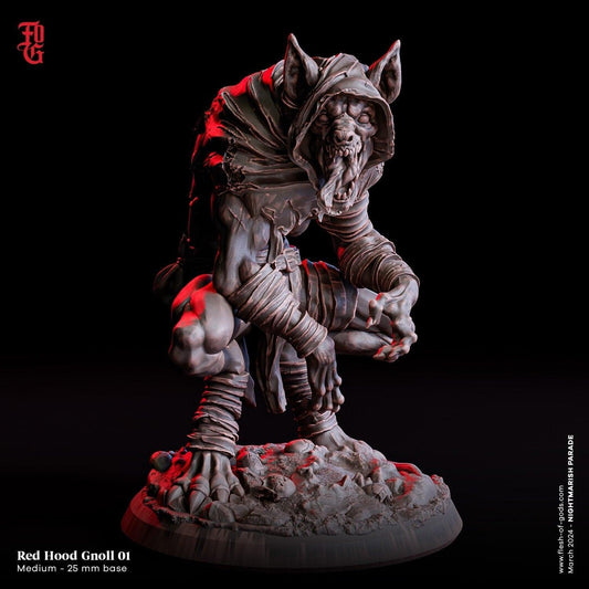 Red Hood Gnoll Miniatures | Monster Miniatures for Dungeons and Dragons | 32mm Scale - Plague Miniatures