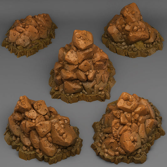 Natural Rock Pile Miniatures | Wargaming Terrain - Plague Miniatures