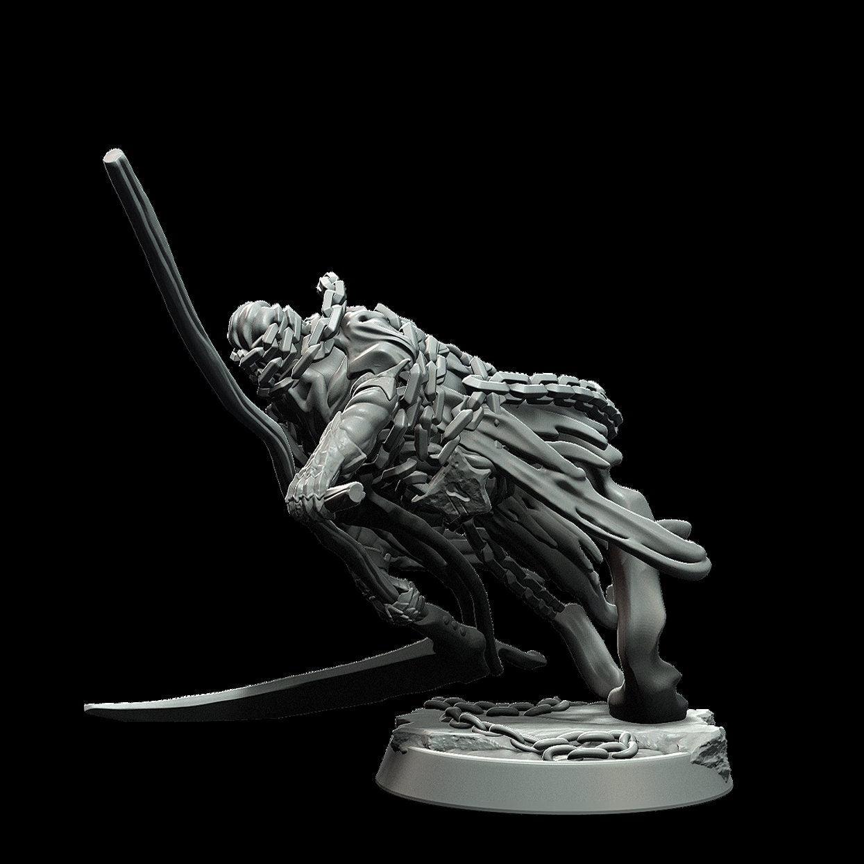 Imprisoned Soul Miniature dnd soul skeleton mini - 3 Poses - 28mm scale Tabletop gaming DnD Miniature Dungeons and Dragons,ttrpg dnd 5e - Plague Miniatures